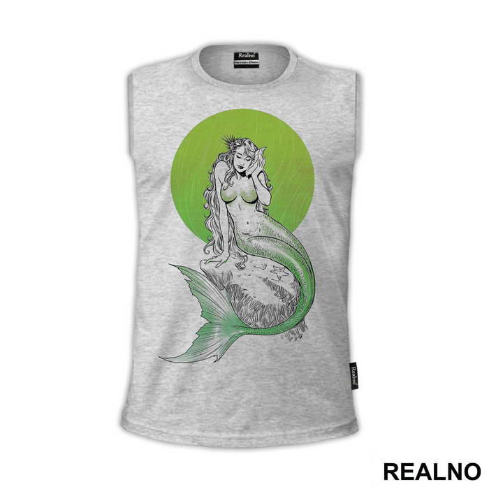 Mermaid Green Circle - Sirene - Mermaid - Majica