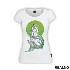 Mermaid Green Circle - Sirene - Mermaid - Majica