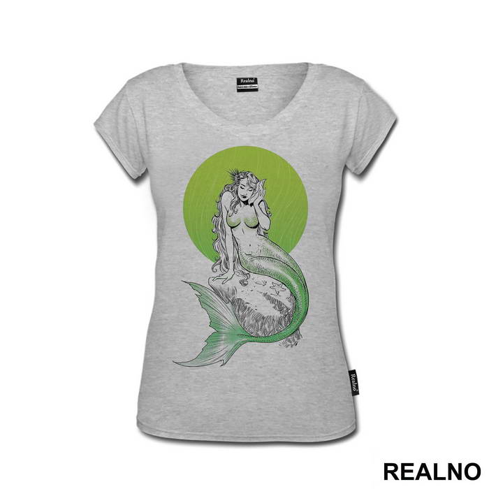 Mermaid Green Circle - Sirene - Mermaid - Majica