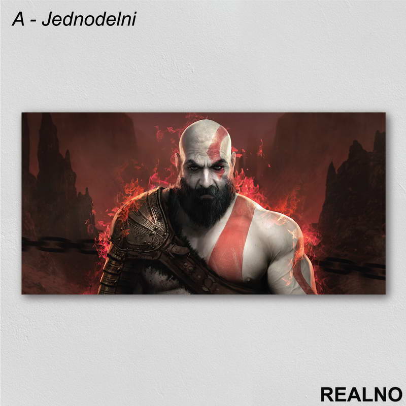 Fire - God Of War - Slika na platnu - Kanvas