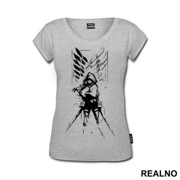 Mikasa Ackerman And Wings of Freedom - Attack on Titan - AOT - Majica