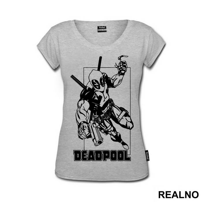 I bet this little hand will make it look really big - Deadpool - Majica