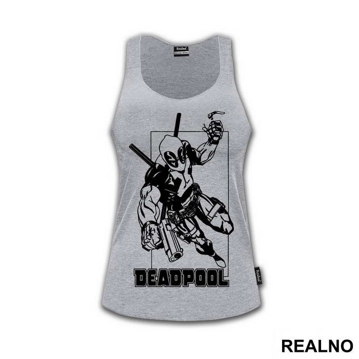 I bet this little hand will make it look really big - Deadpool - Majica