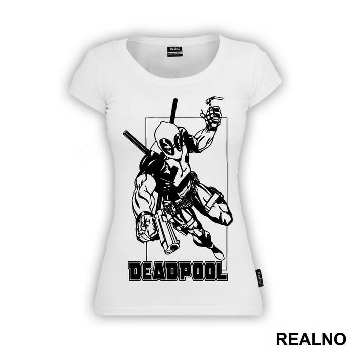 I bet this little hand will make it look really big - Deadpool - Majica