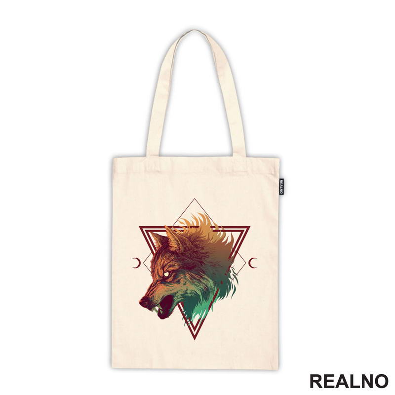 Angry Wolf In A Triangle - Vuk - Životinje - Majica