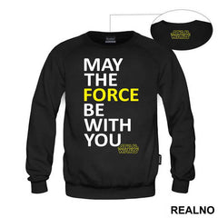 May The Force Be With You - White And Yellow - Star Wars - Majica