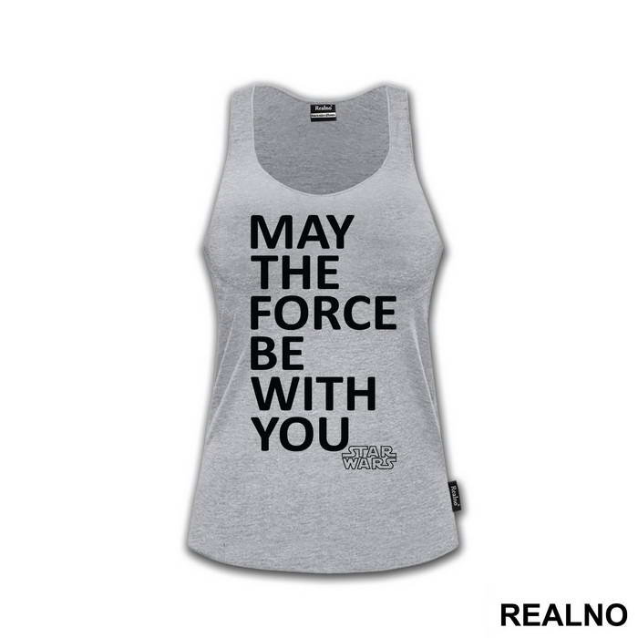 May The Force Be With You - White And Yellow - Star Wars - Majica