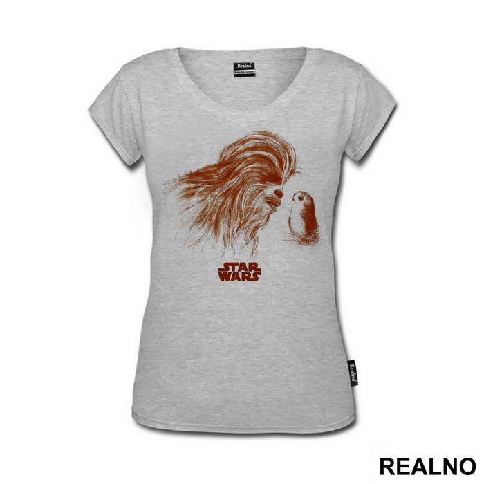 Chewbacca And The Porg - The Last Jedi - Star Wars - Majica
