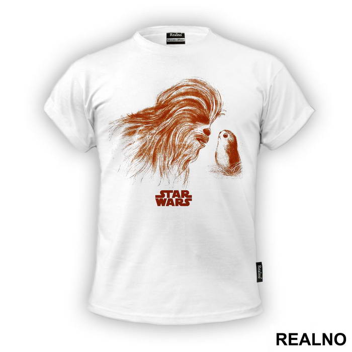 Chewbacca And The Porg - The Last Jedi - Star Wars - Majica
