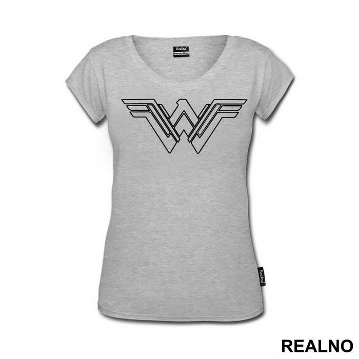 White Outline - Wonder Woman - Majica