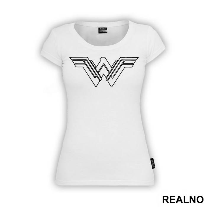 White Outline - Wonder Woman - Majica