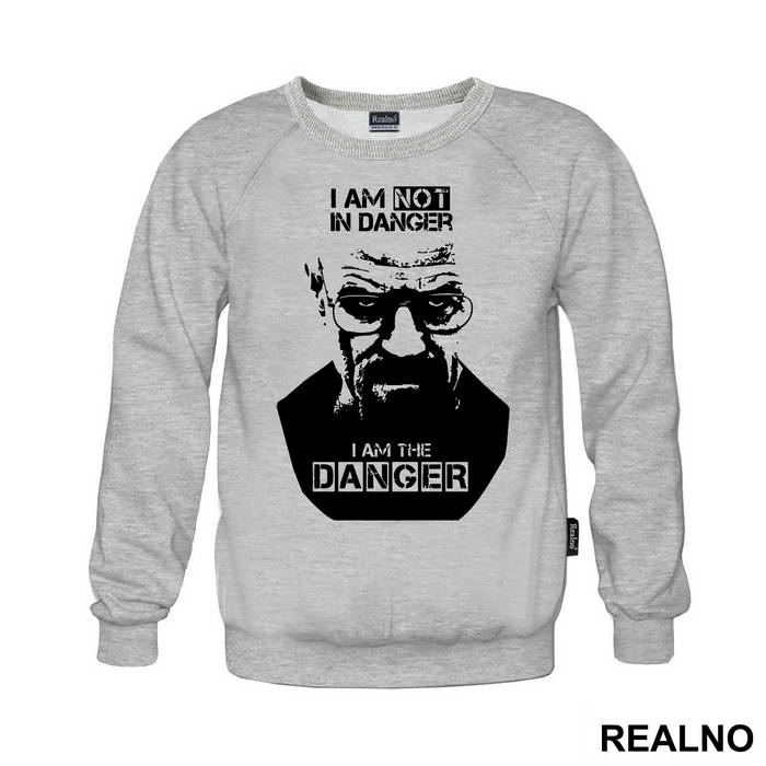 I Am Not In Danger, I'm The Danger, Black And White - Breaking Bad - Majica