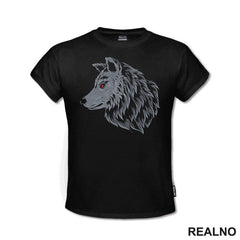 Wolf Head With Red Eye - Vuk - Životinje - Majica