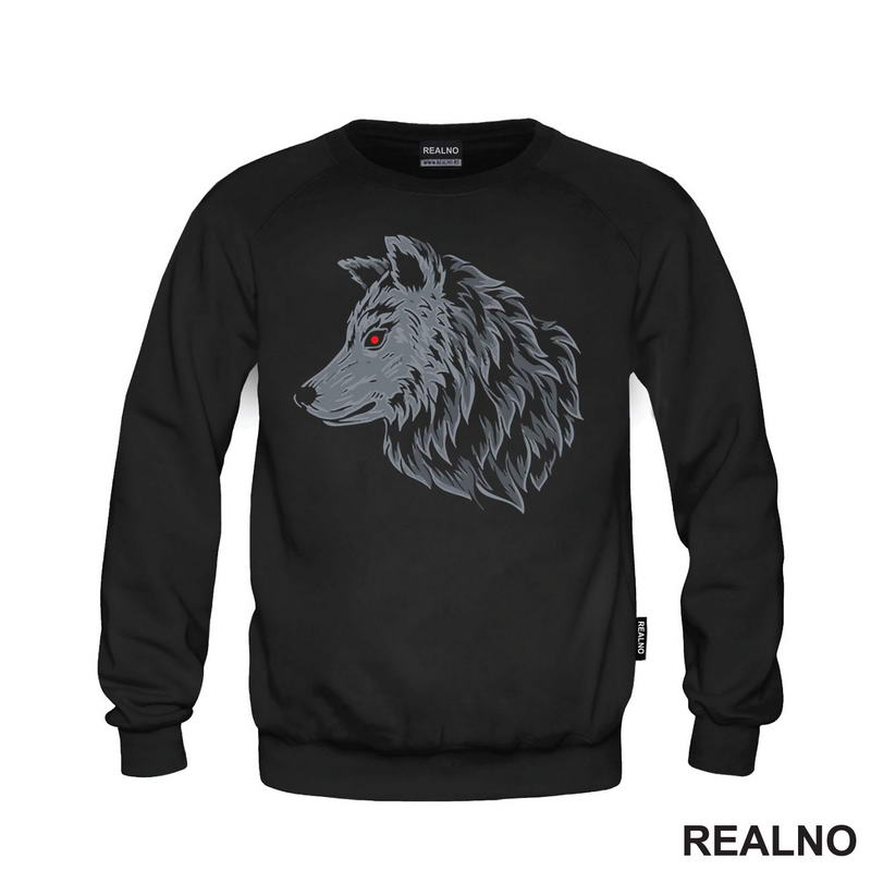 Wolf Head With Red Eye - Vuk - Životinje - Majica