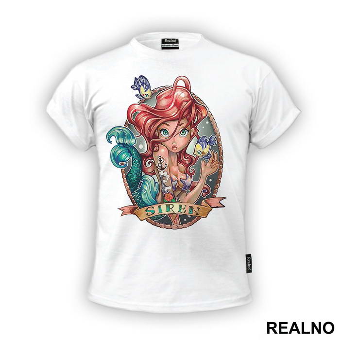 Sired Drawing - Sirene - Mermaid - Majica