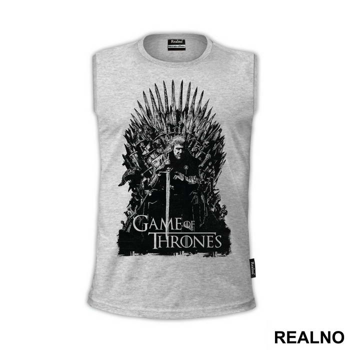Ned Stark And Black Throne - House Stark - Game Of Thrones - GOT - Majica