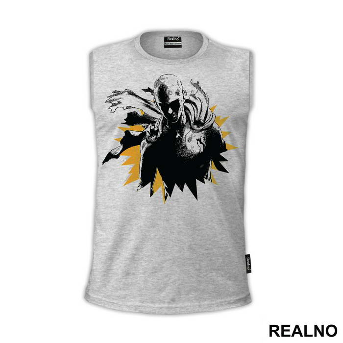 Saitama Yellow Background - One Punch Man - Majica