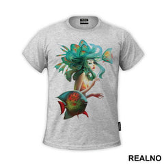 Mermaid WIth Fishes - Sirene - Mermaid - Majica