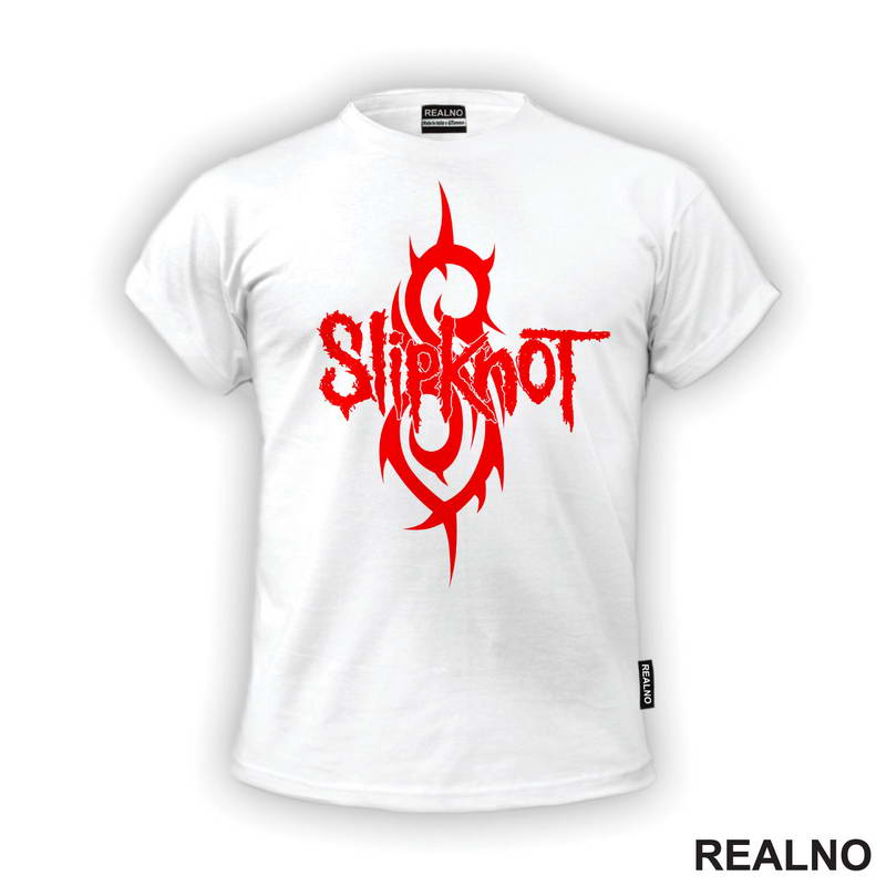 Slipknot - Red Logo And Symbol - Muzika - Majica