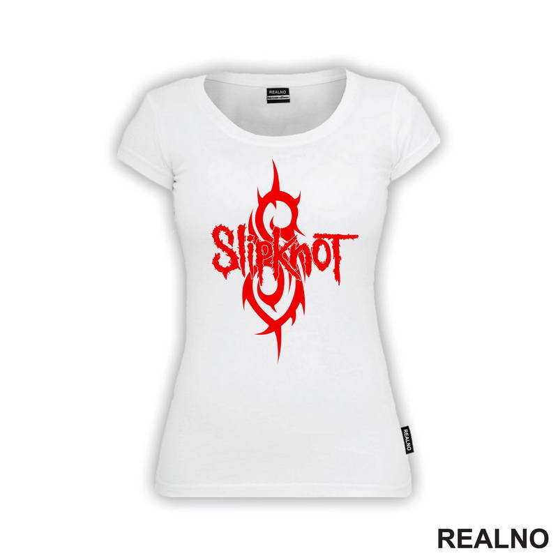 Slipknot - Red Logo And Symbol - Muzika - Majica