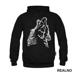 Wolf Howling - Illustration - Vuk - Životinje - Majica