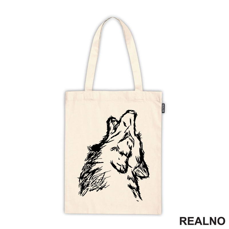 Wolf Howling - Illustration - Vuk - Životinje - Majica