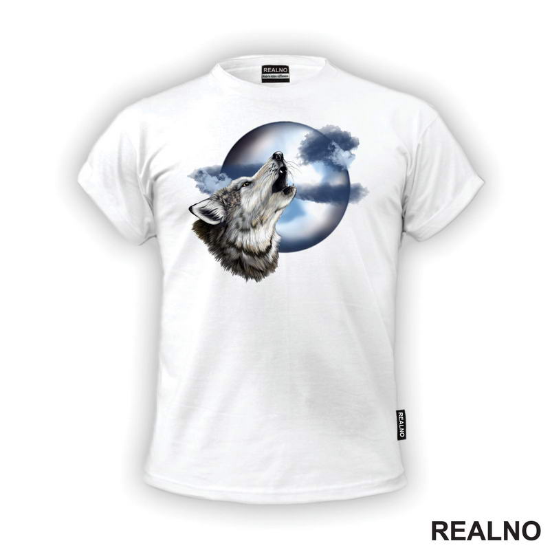 Wolf Howling At The Blue Moon - Vuk - Životinje - Majica