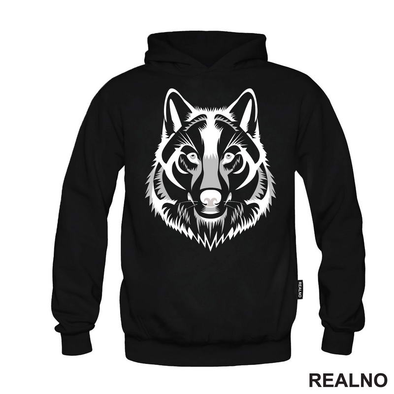 Wolf Head - Grey Illustration - Vuk - Životinje - Majica