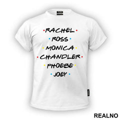 Rachel, Ross, Monica, Chandler, Phoebe, Joey - Friends - Prijatelji - Majica