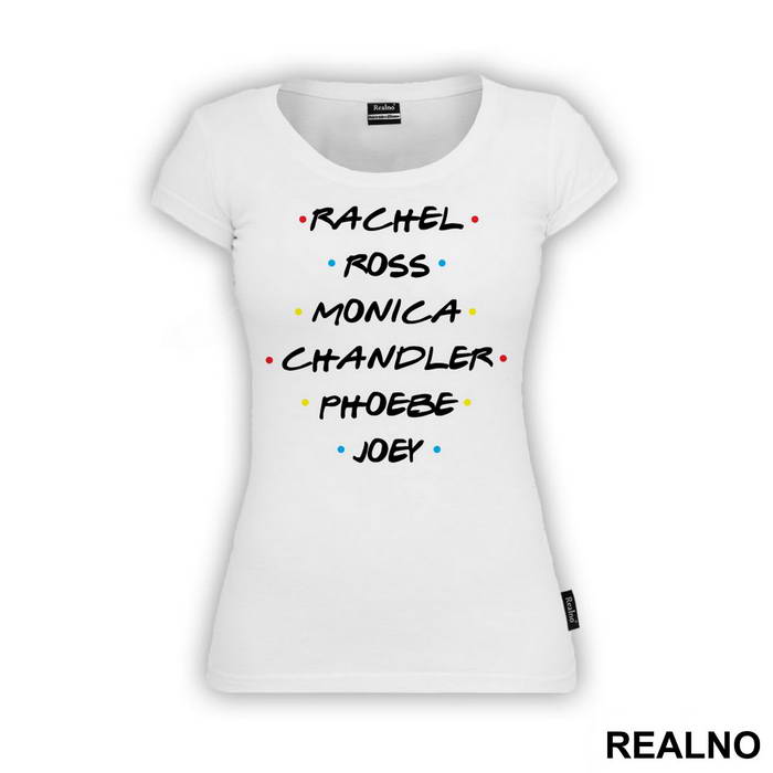 Rachel, Ross, Monica, Chandler, Phoebe, Joey - Friends - Prijatelji - Majica