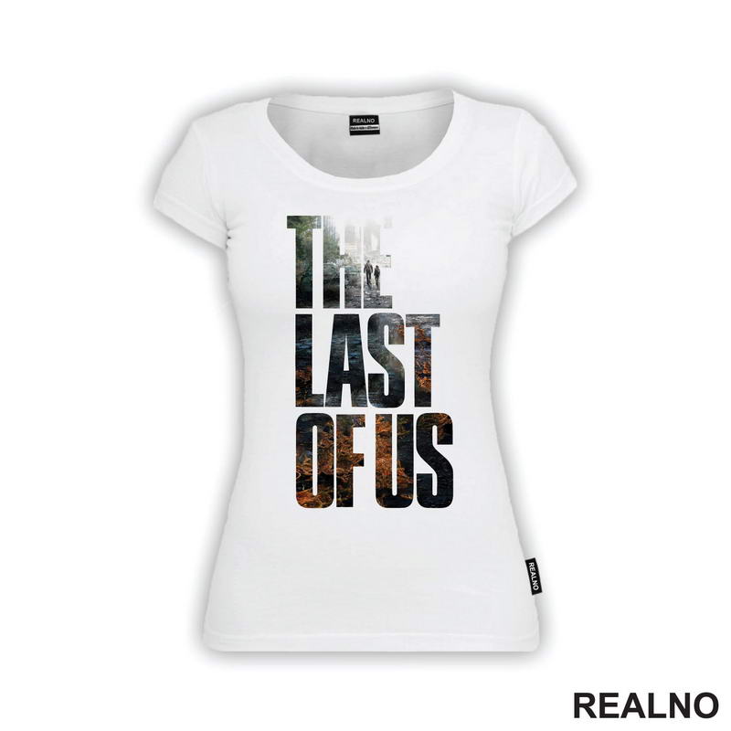 Ellie And Joel - Logo - Walking At Ruined City - The Last Of Us - Majica