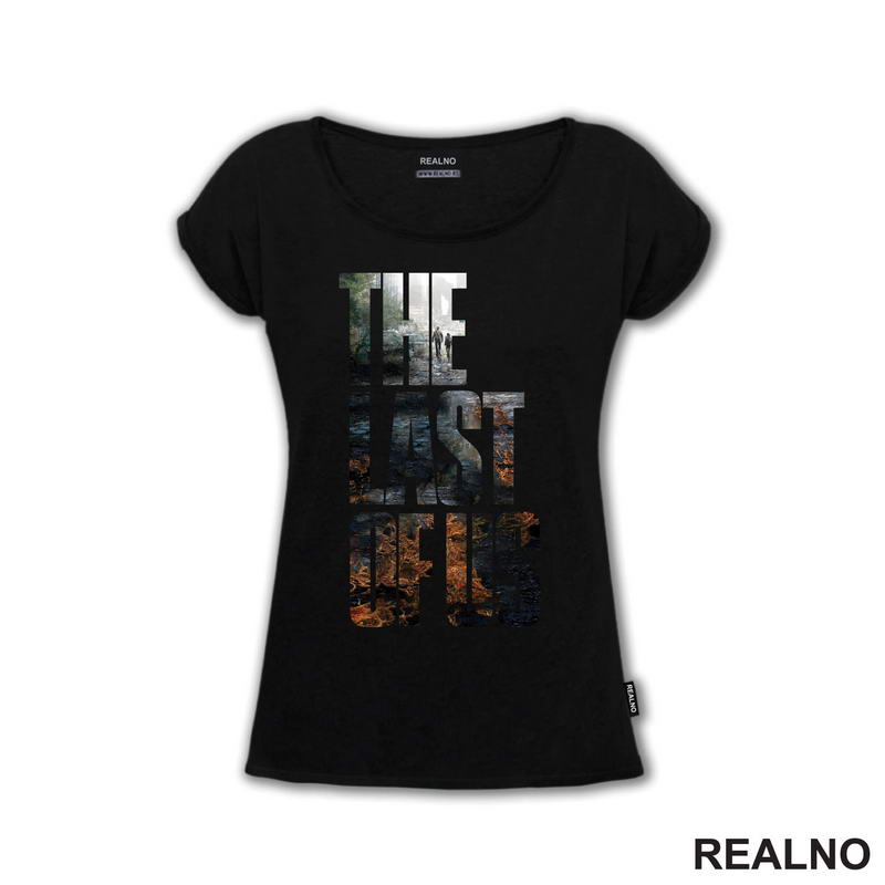 Ellie And Joel - Logo - Walking At Ruined City - The Last Of Us - Majica