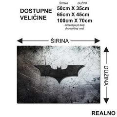 Logo Dark Knight 2005 - Batman - Metallic - Podmetač za sto