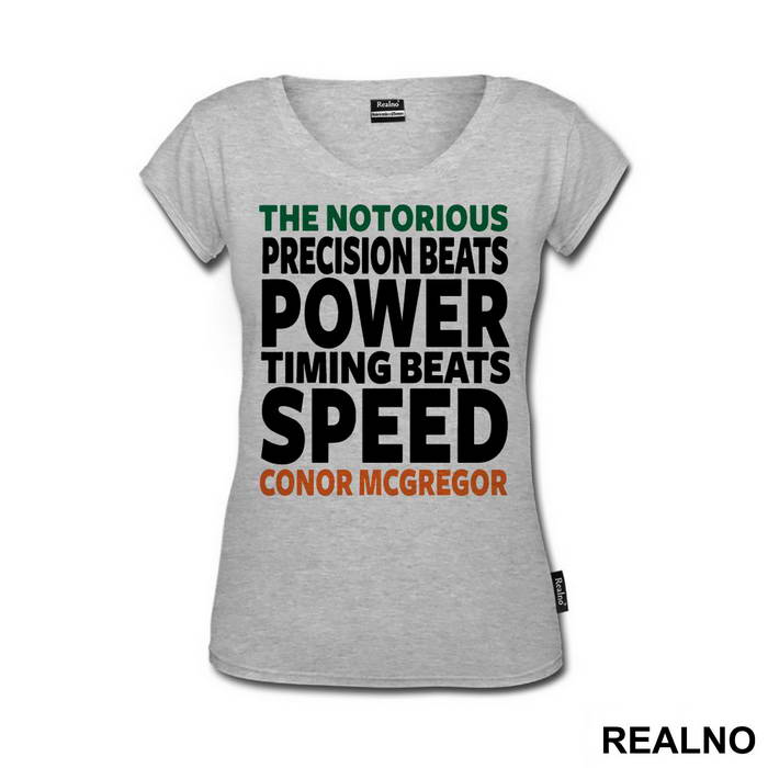 Precision Beats Power, Timing Beats Speed - Conor McGregor - MMA - Majica