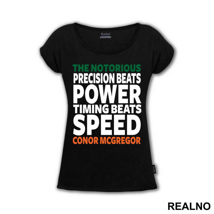 Precision Beats Power, Timing Beats Speed - Conor McGregor - MMA - Majica