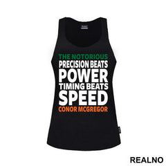 Precision Beats Power, Timing Beats Speed - Conor McGregor - MMA - Majica