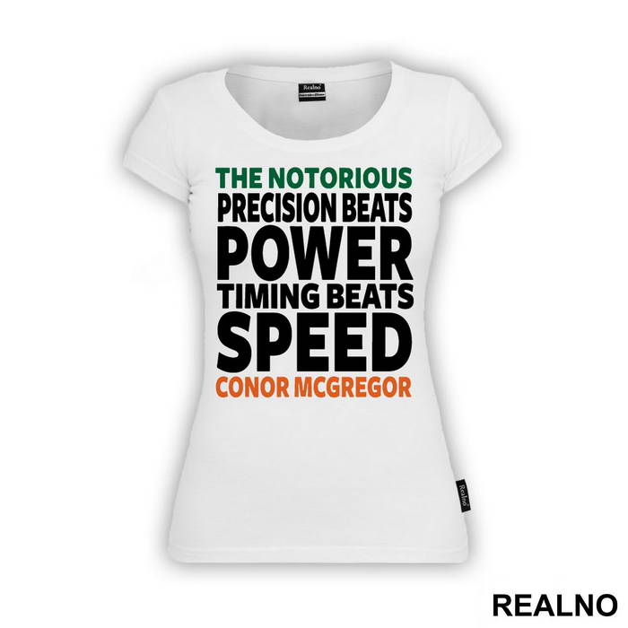 Precision Beats Power, Timing Beats Speed - Conor McGregor - MMA - Majica