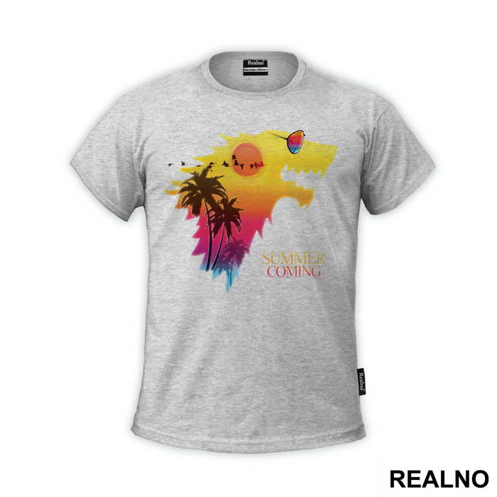 Summer Is Coming - Vivid Dire Wolf Sigil - Game Of Thrones - GOT - Majica