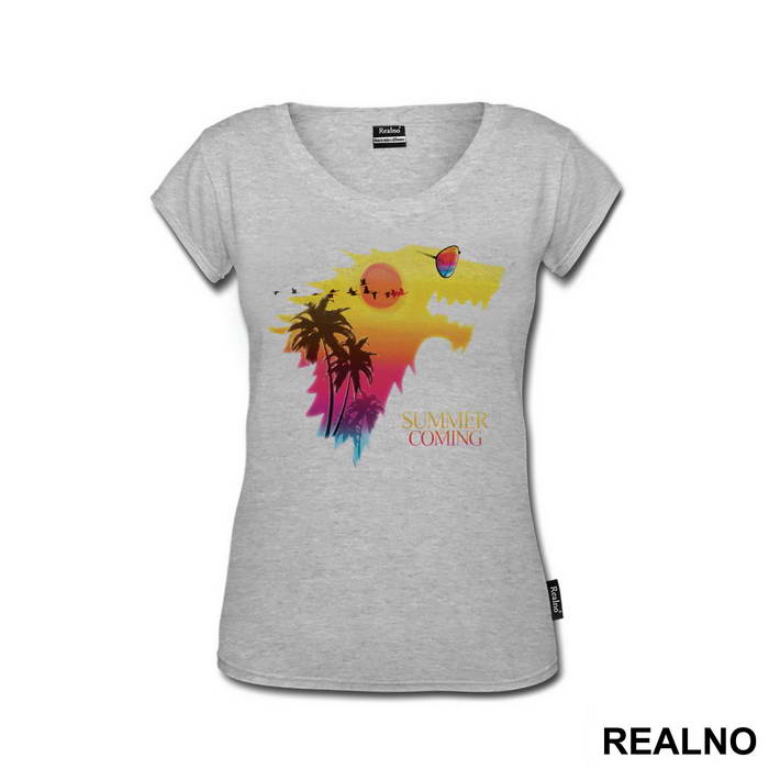 Summer Is Coming - Vivid Dire Wolf Sigil - Game Of Thrones - GOT - Majica