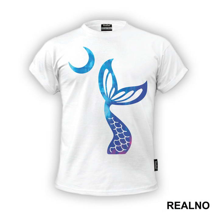Mermaid Fin And A Moon - Sirene - Mermaid - Majica