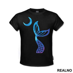 Mermaid Fin And A Moon - Sirene - Mermaid - Majica