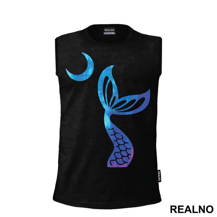 Mermaid Fin And A Moon - Sirene - Mermaid - Majica