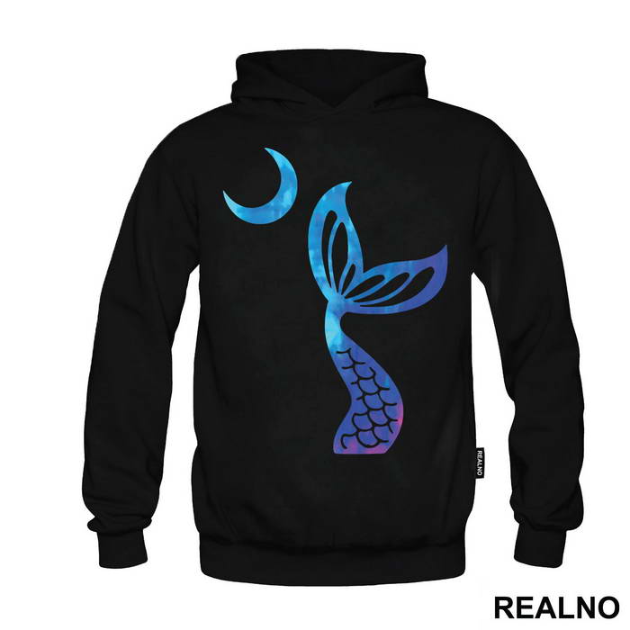 Mermaid Fin And A Moon - Sirene - Mermaid - Majica