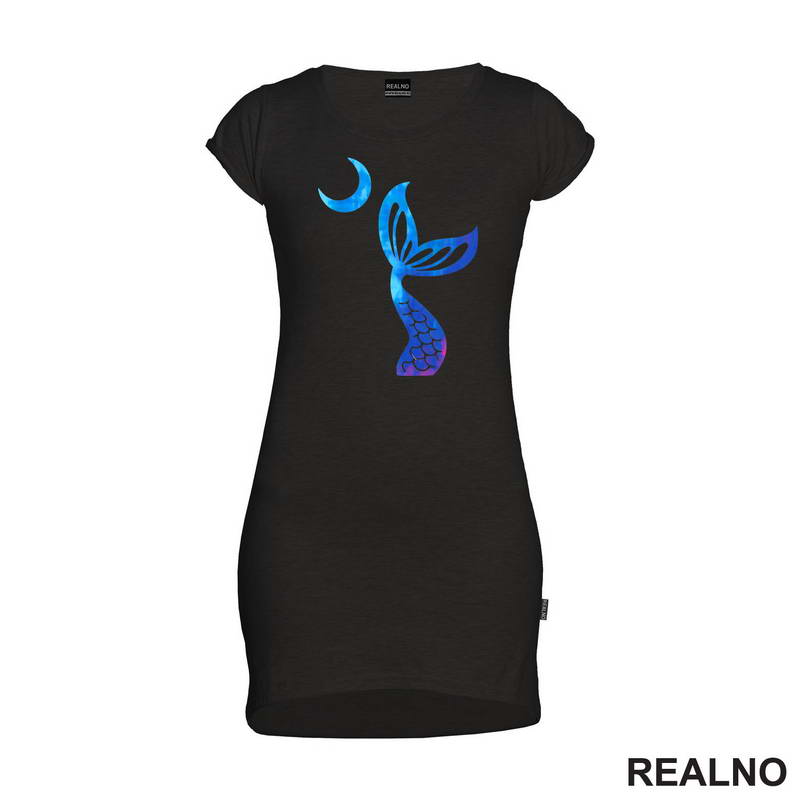 Mermaid Fin And A Moon - Sirene - Mermaid - Majica