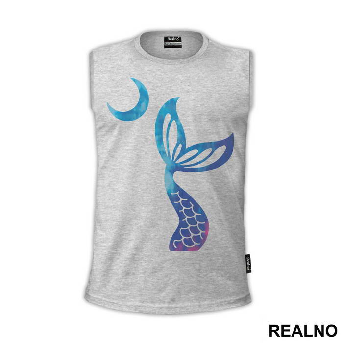 Mermaid Fin And A Moon - Sirene - Mermaid - Majica