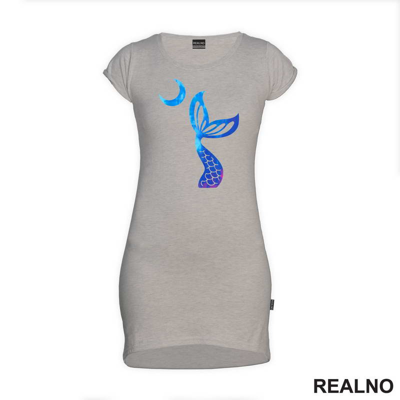 Mermaid Fin And A Moon - Sirene - Mermaid - Majica