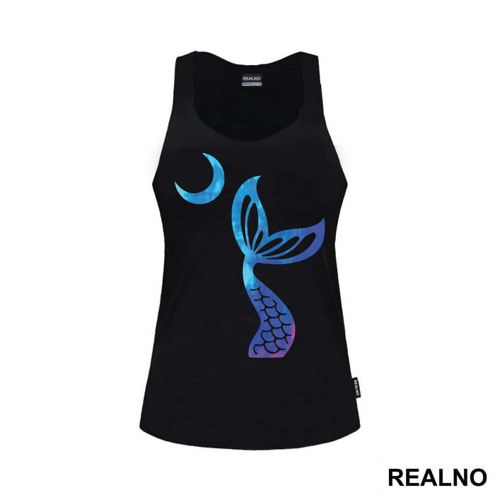 Mermaid Fin And A Moon - Sirene - Mermaid - Majica