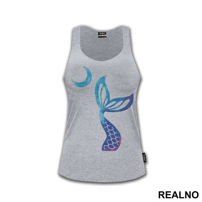 Mermaid Fin And A Moon - Sirene - Mermaid - Majica