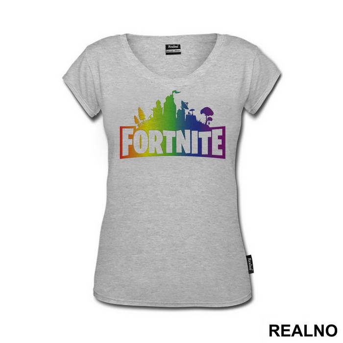 Rainbow Logo - Fortnite - Majica