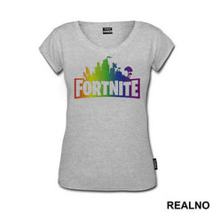 Rainbow Logo - Fortnite - Majica